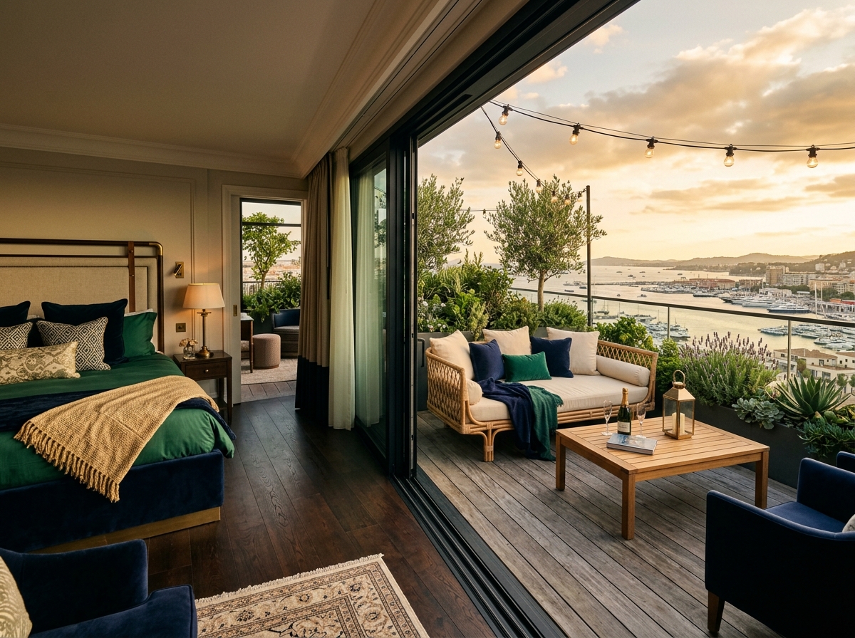 Penthouse Suite with private terrace and panoramic ocean views